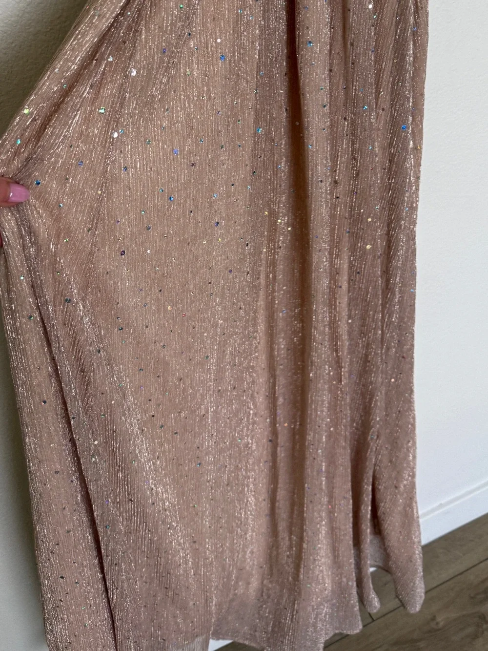 Baltic Born Grace Sparkle Gown Champagne Sequin Maxi Dress XXXL
